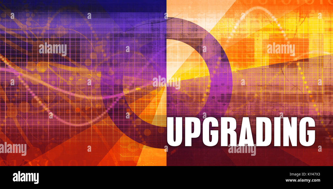 Upgrading Focus Concept on a Futuristic Abstract Background Stock Photo