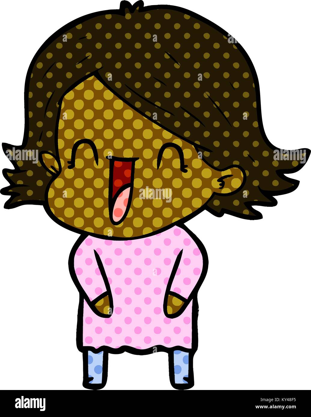 cartoon laughing woman Stock Vector Image & Art - Alamy