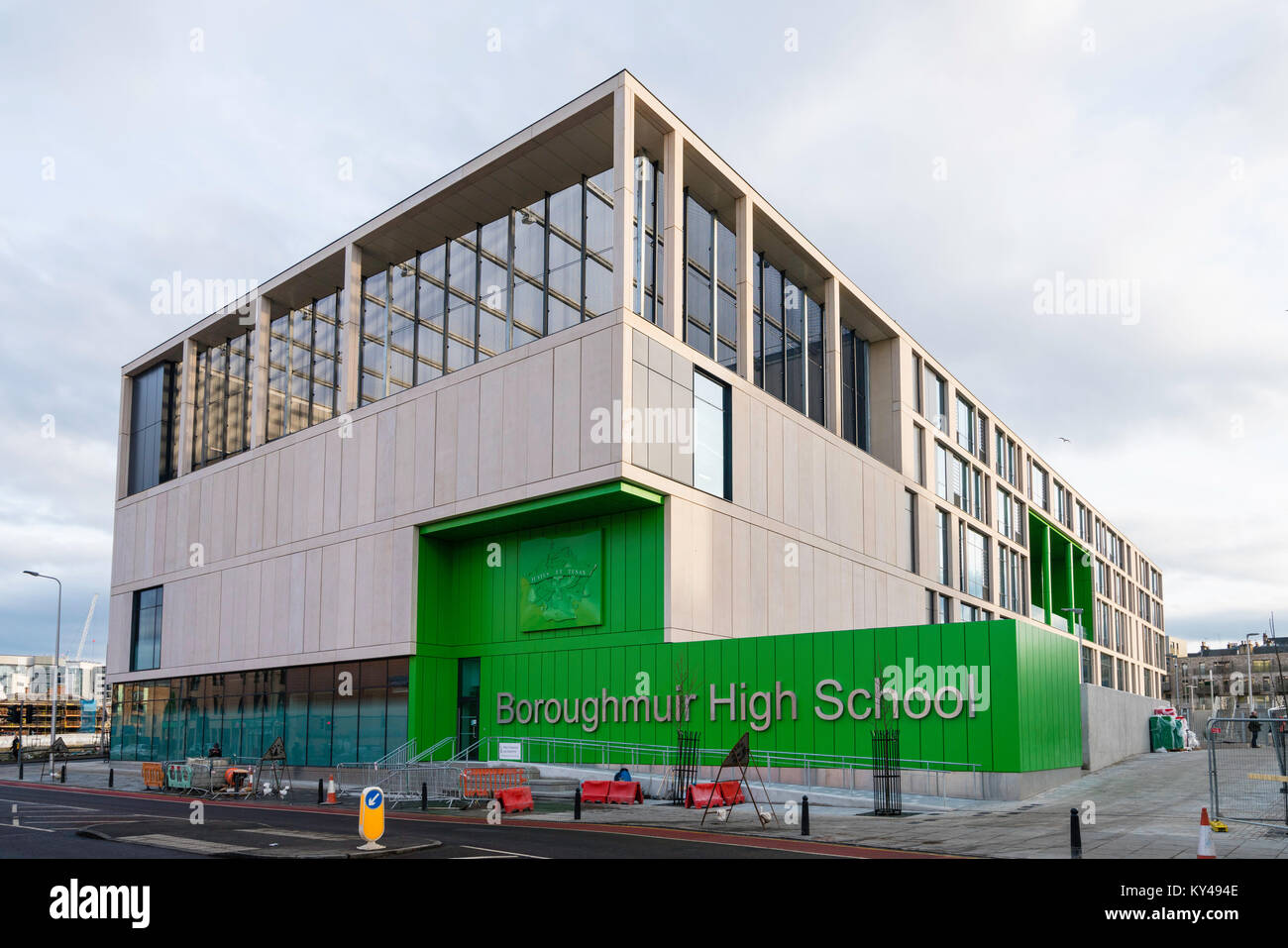 New Boroughmuir High School nearing completion in Edinburgh, Scotland, United Kingdom. Stock Photo