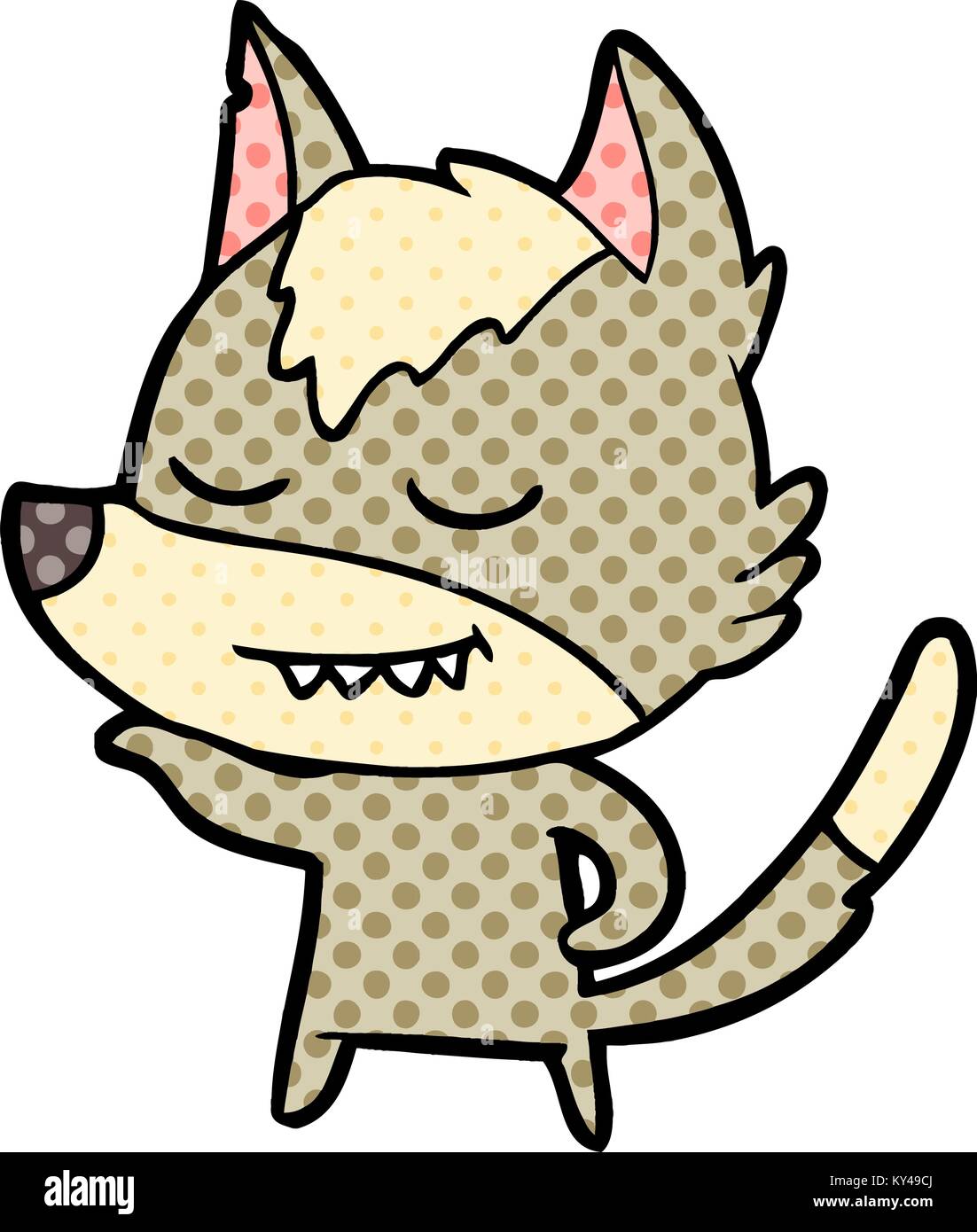 Friendly Cartoon Wolf Stock Vector Image And Art Alamy 