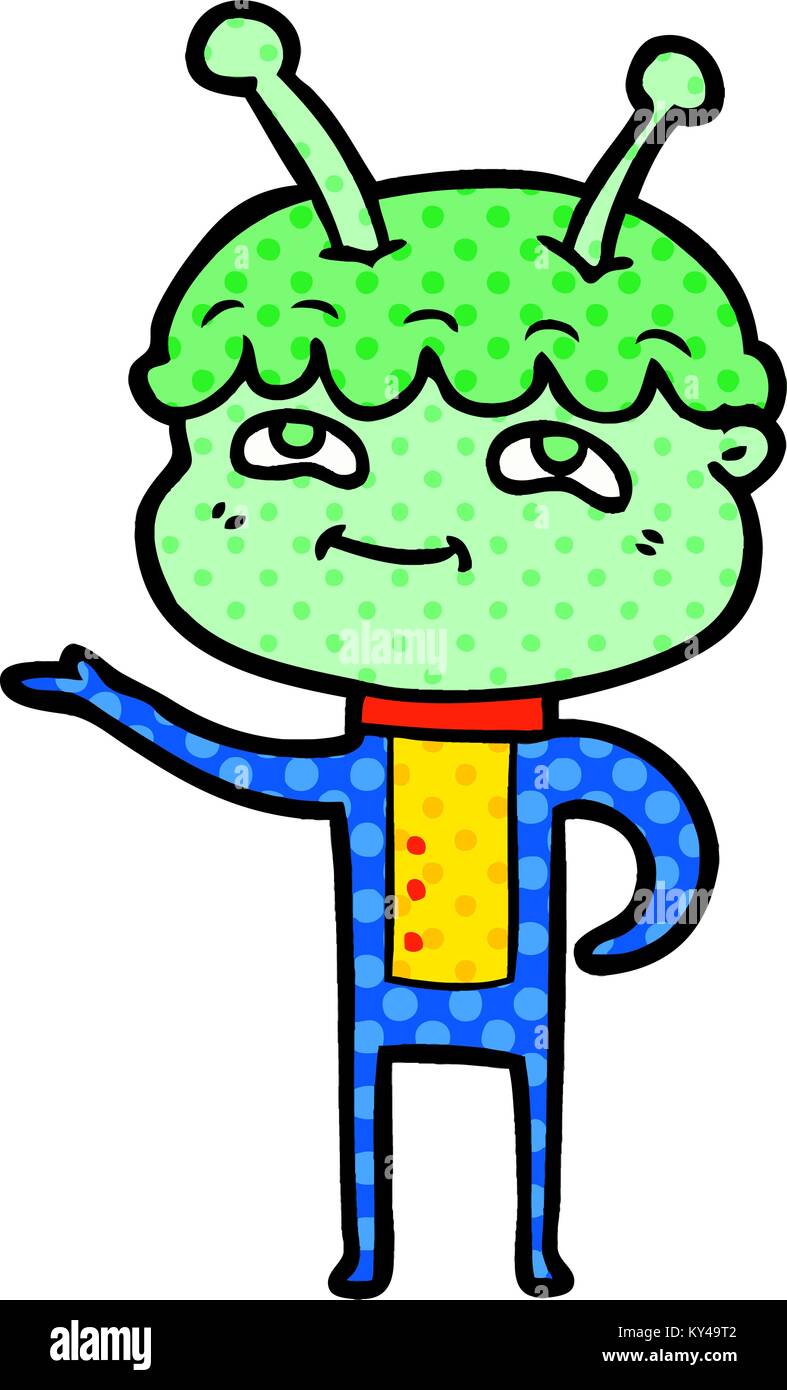 friendly cartoon spaceman Stock Vector Image & Art - Alamy