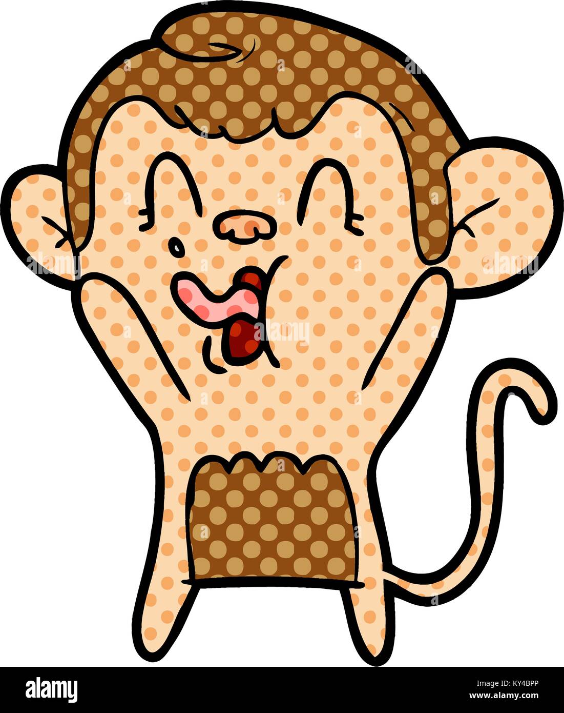 crazy cartoon monkey Stock Vector Image & Art Alamy