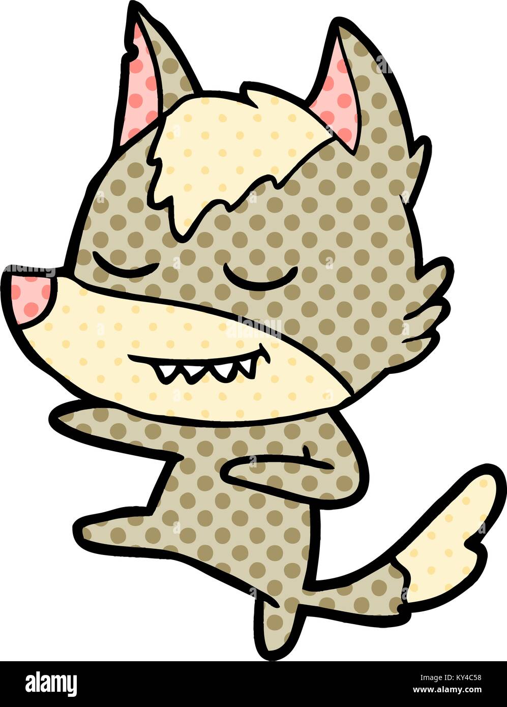 Friendly Cartoon Wolf Dancer Stock Vector Image And Art Alamy 