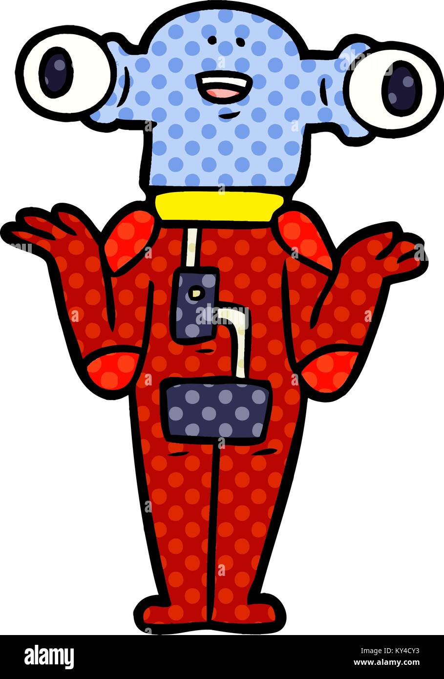 friendly cartoon alien shrugging Stock Vector Image & Art - Alamy
