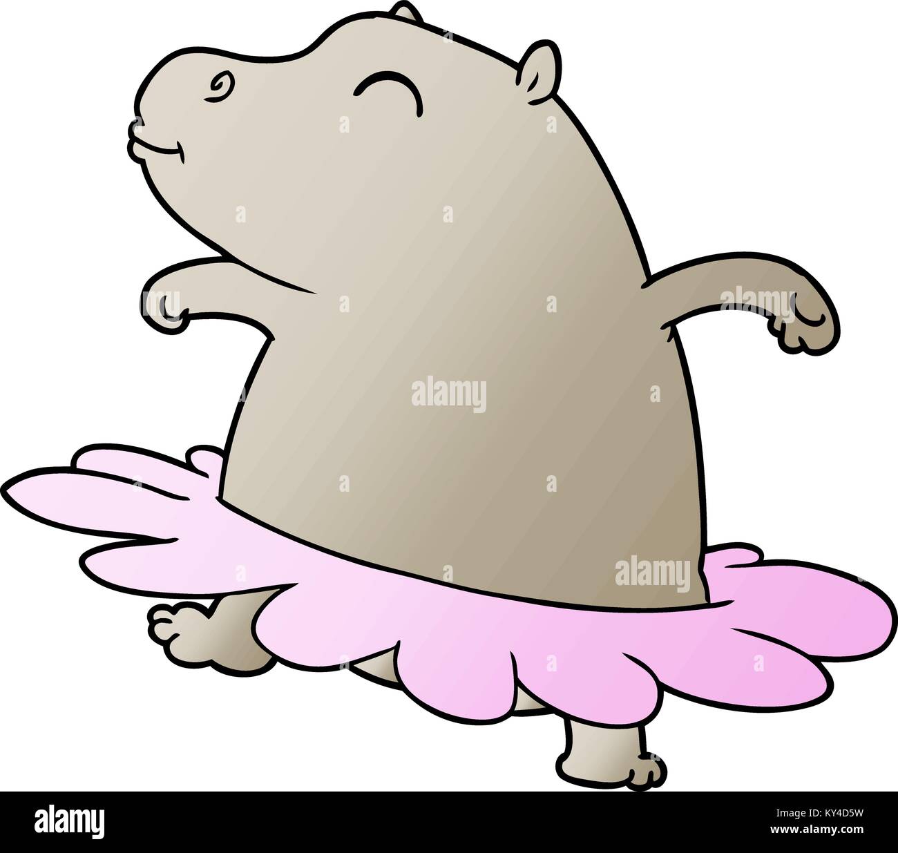 cartoon hippo ballerina Stock Vector Image & Art - Alamy
