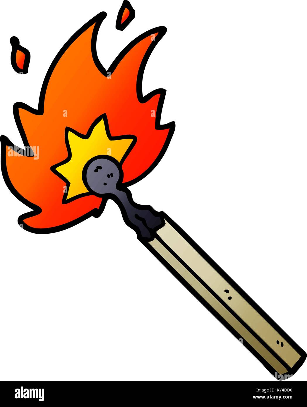 cartoon burning match Stock Vector Image & Art Alamy