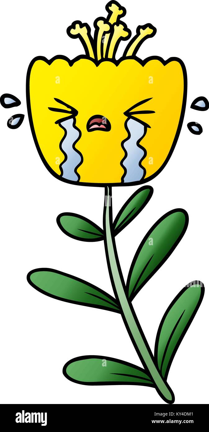 cartoon crying flower Stock Vector Image & Art Alamy