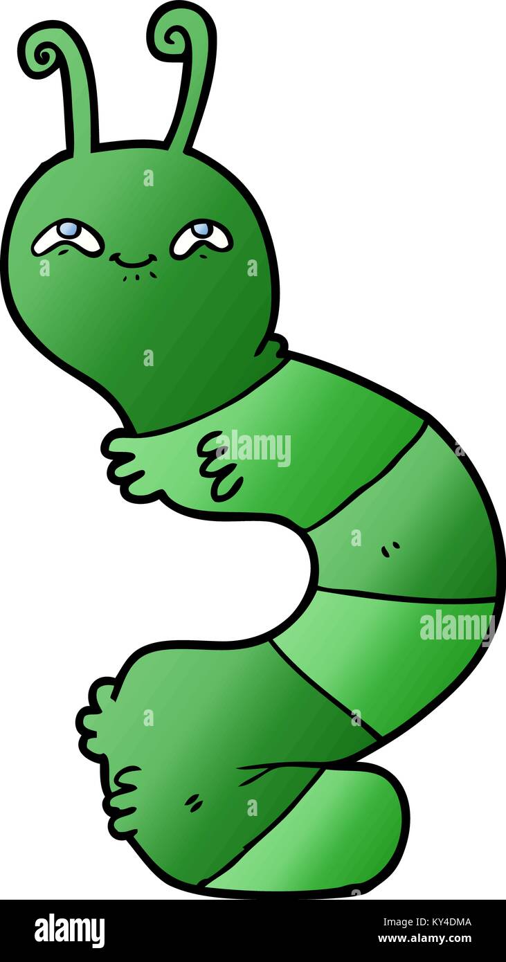 cartoon happy caterpillar Stock Vector Image & Art - Alamy