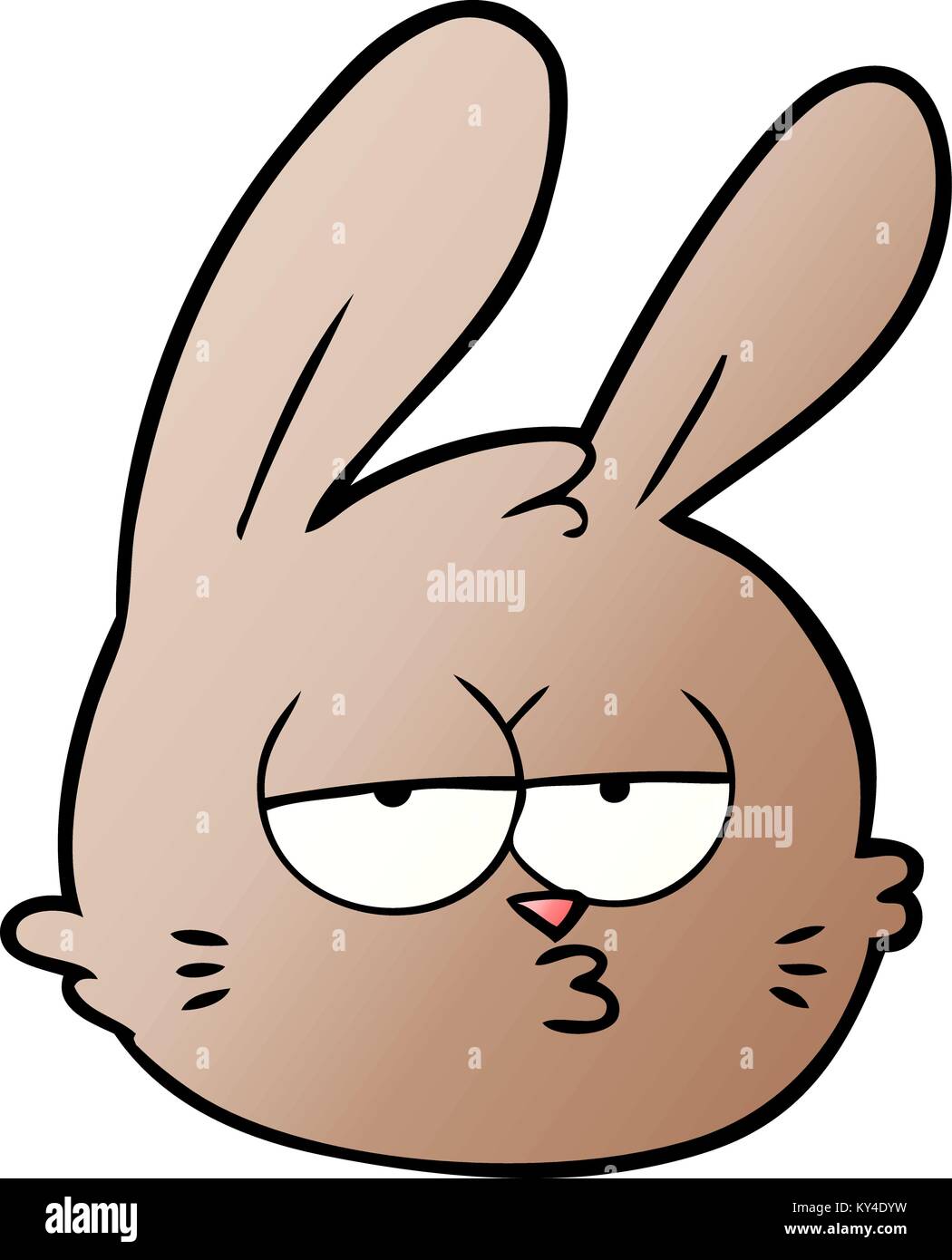 cartoon jaded rabbit face Stock Vector Image & Art - Alamy