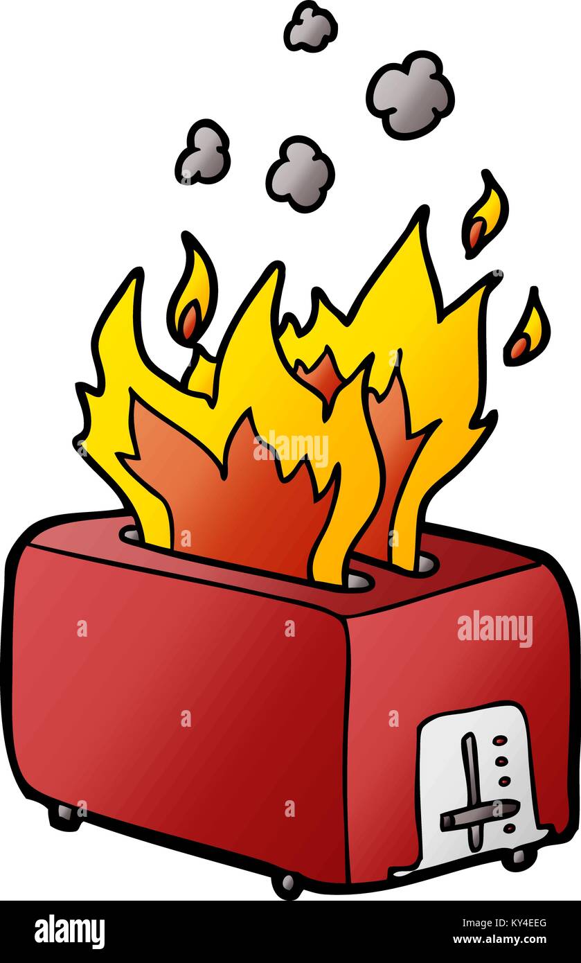 Cartoon burning toaster hi-res stock photography and images - Alamy