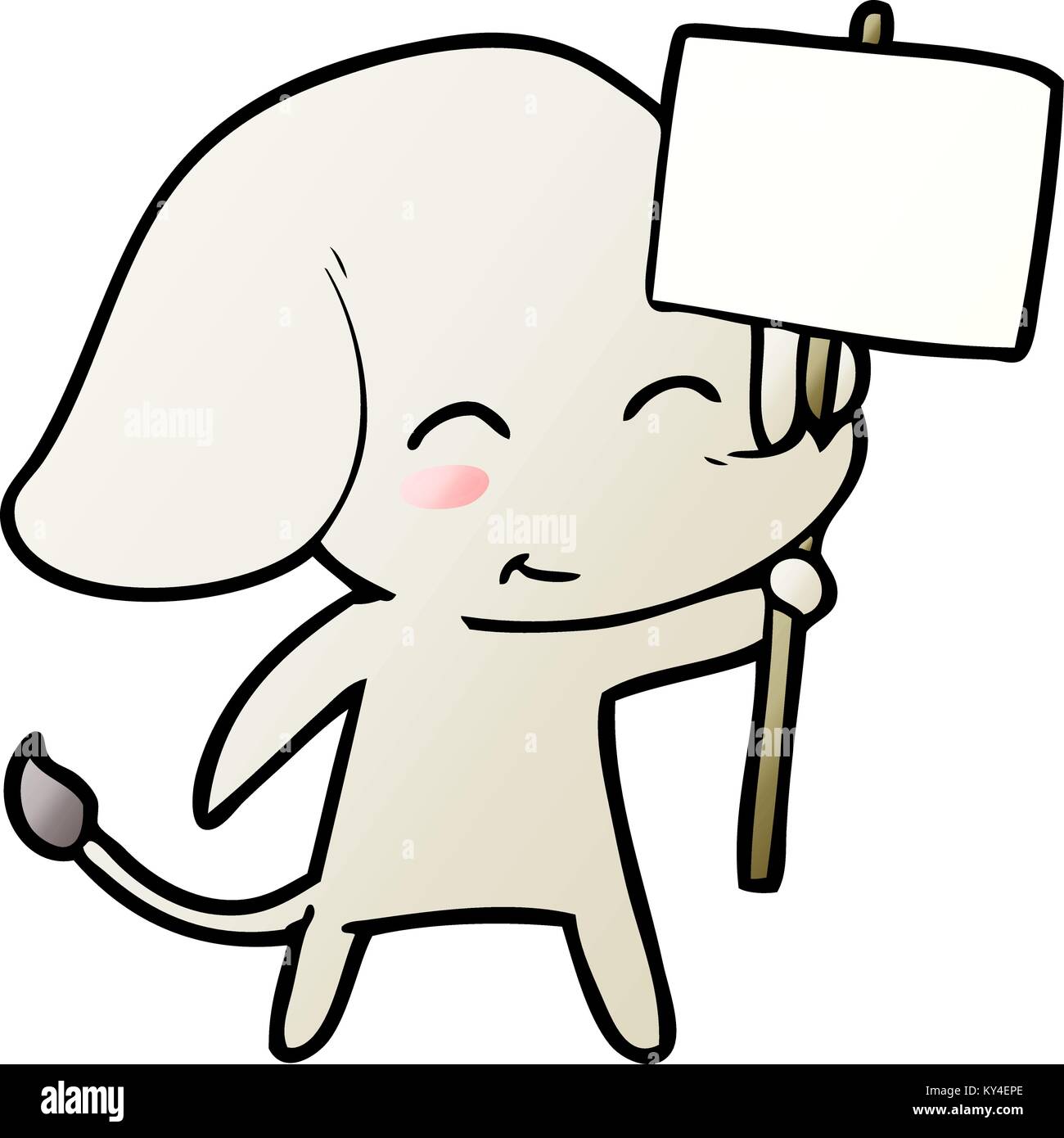 cute cartoon elephant Stock Vector Image & Art - Alamy