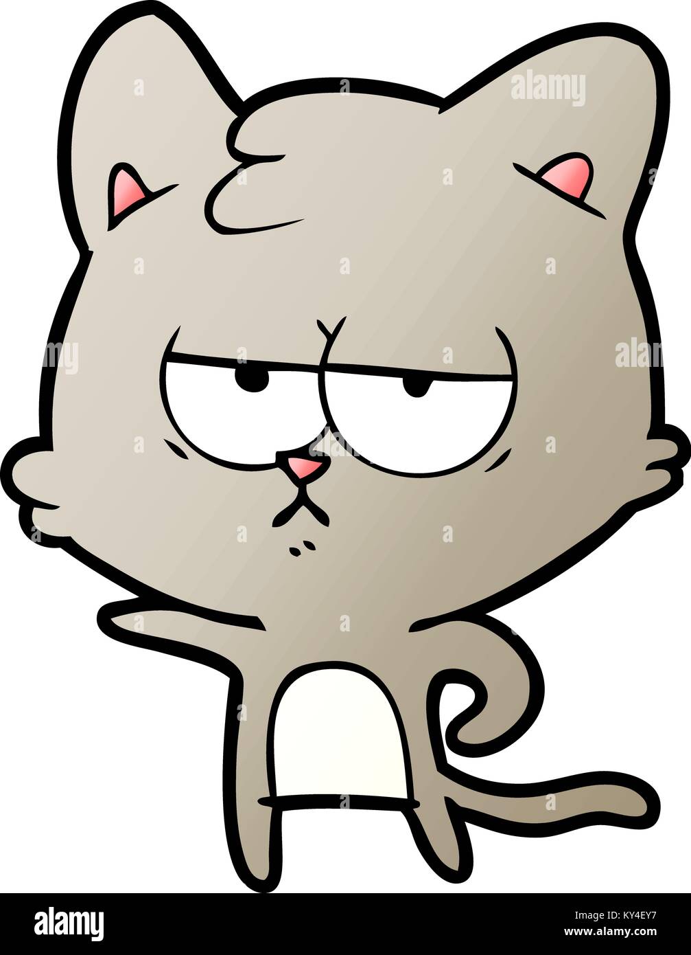 bored cartoon cat Stock Vector Image & Art - Alamy