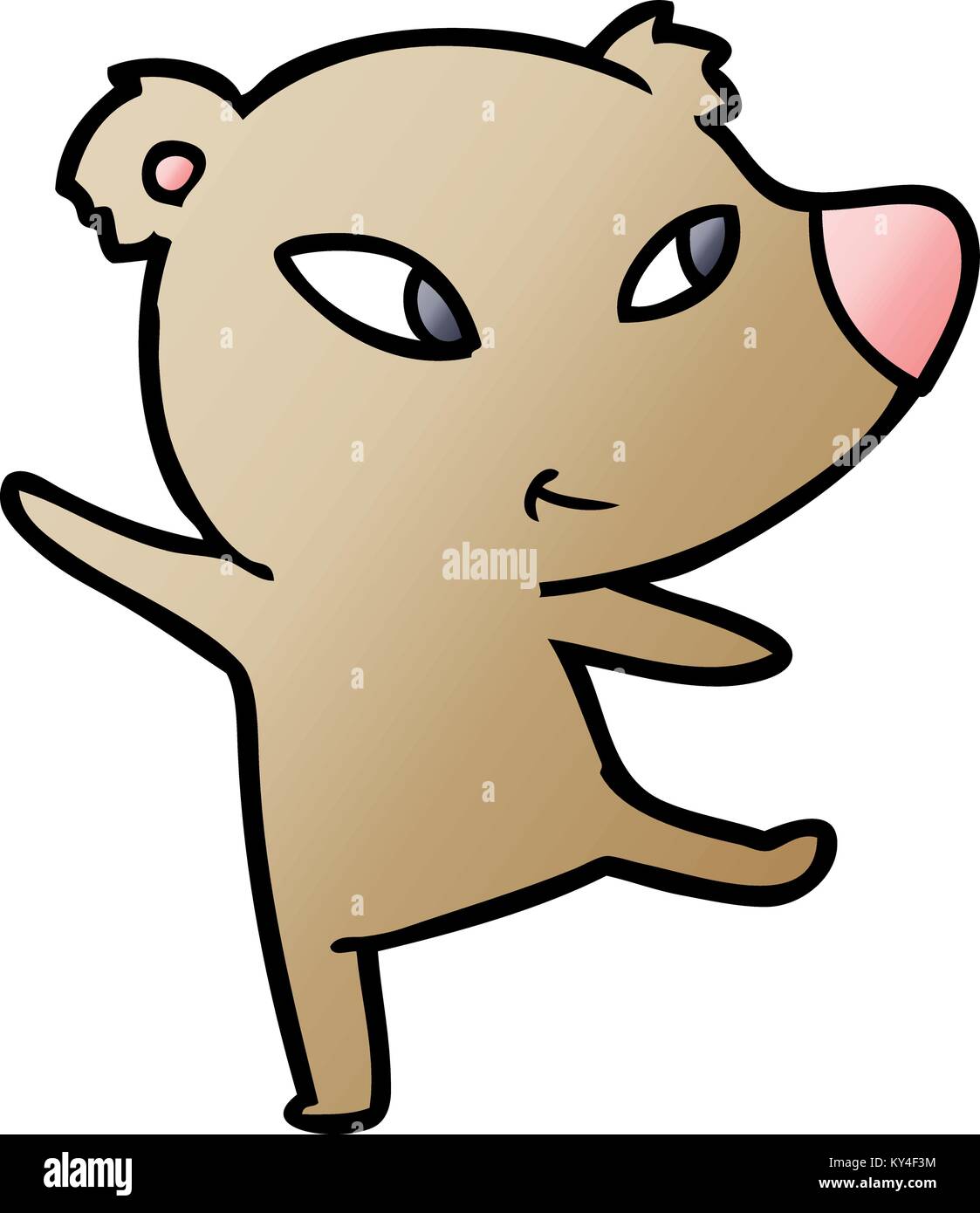 cute cartoon bear dancing Stock Vector Image & Art - Alamy