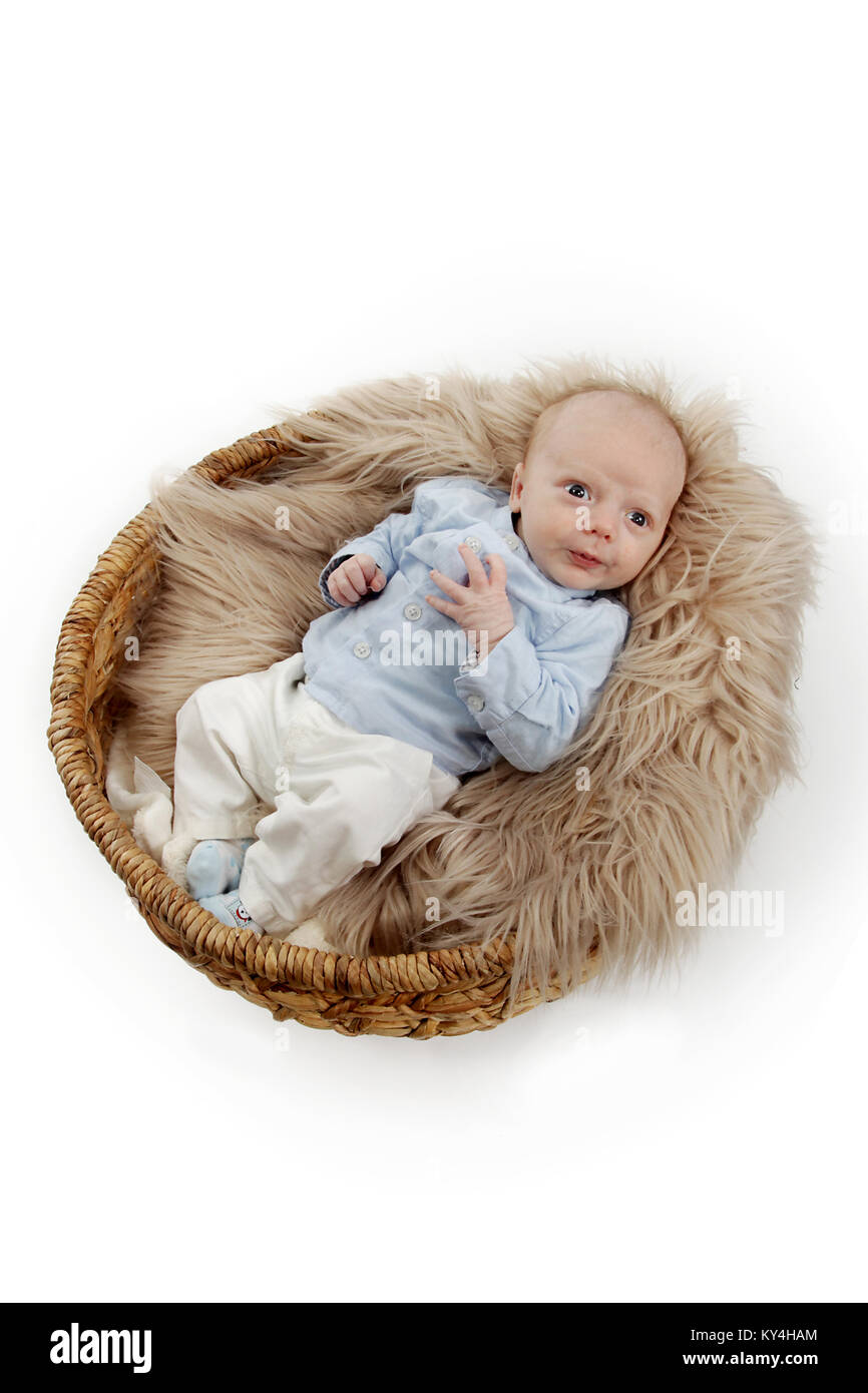 1 Month Old Baby Boy Relaxing Chilling Out Stock Photo Alamy