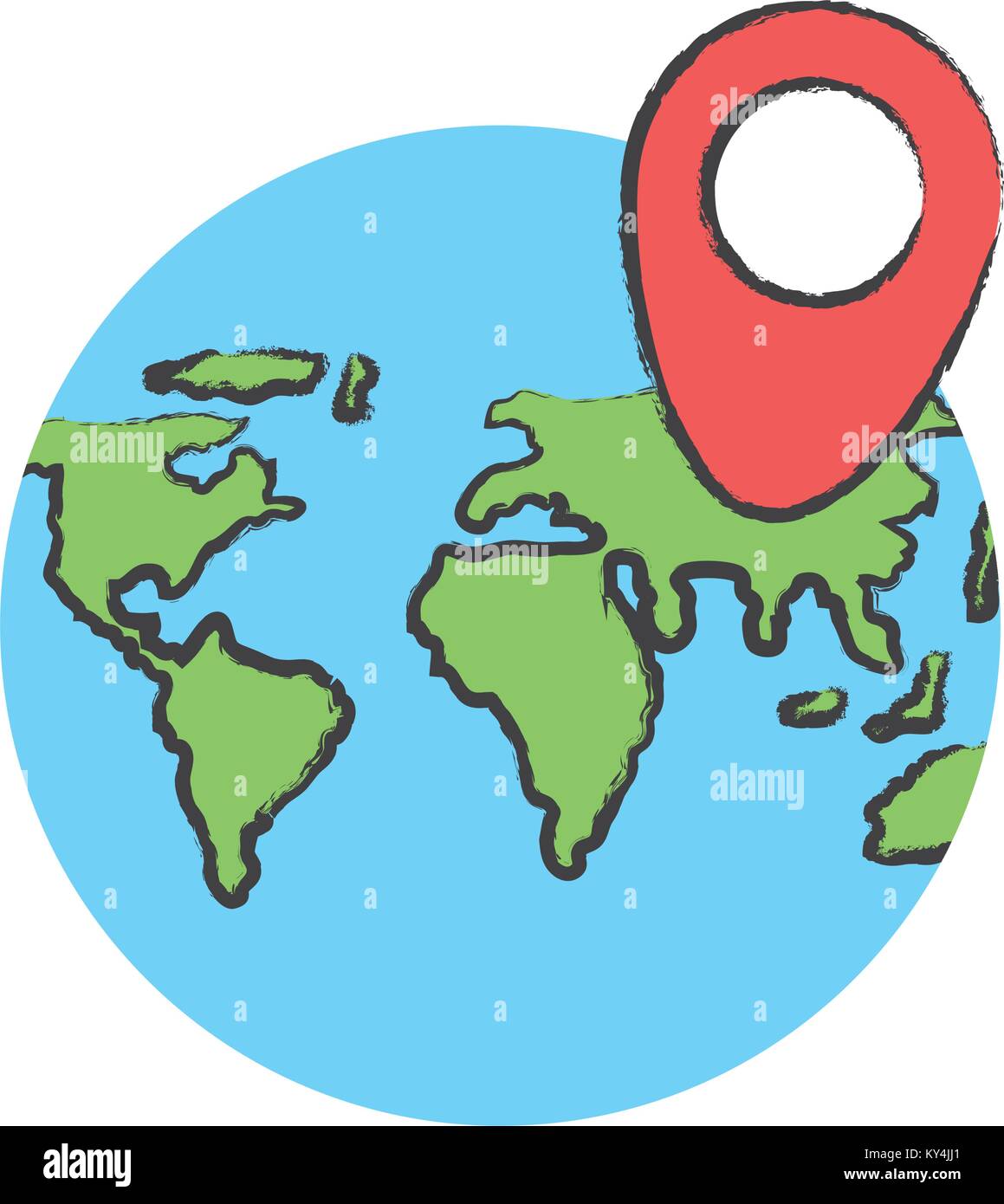 world map sphere icon Stock Vector Image & Art - Alamy