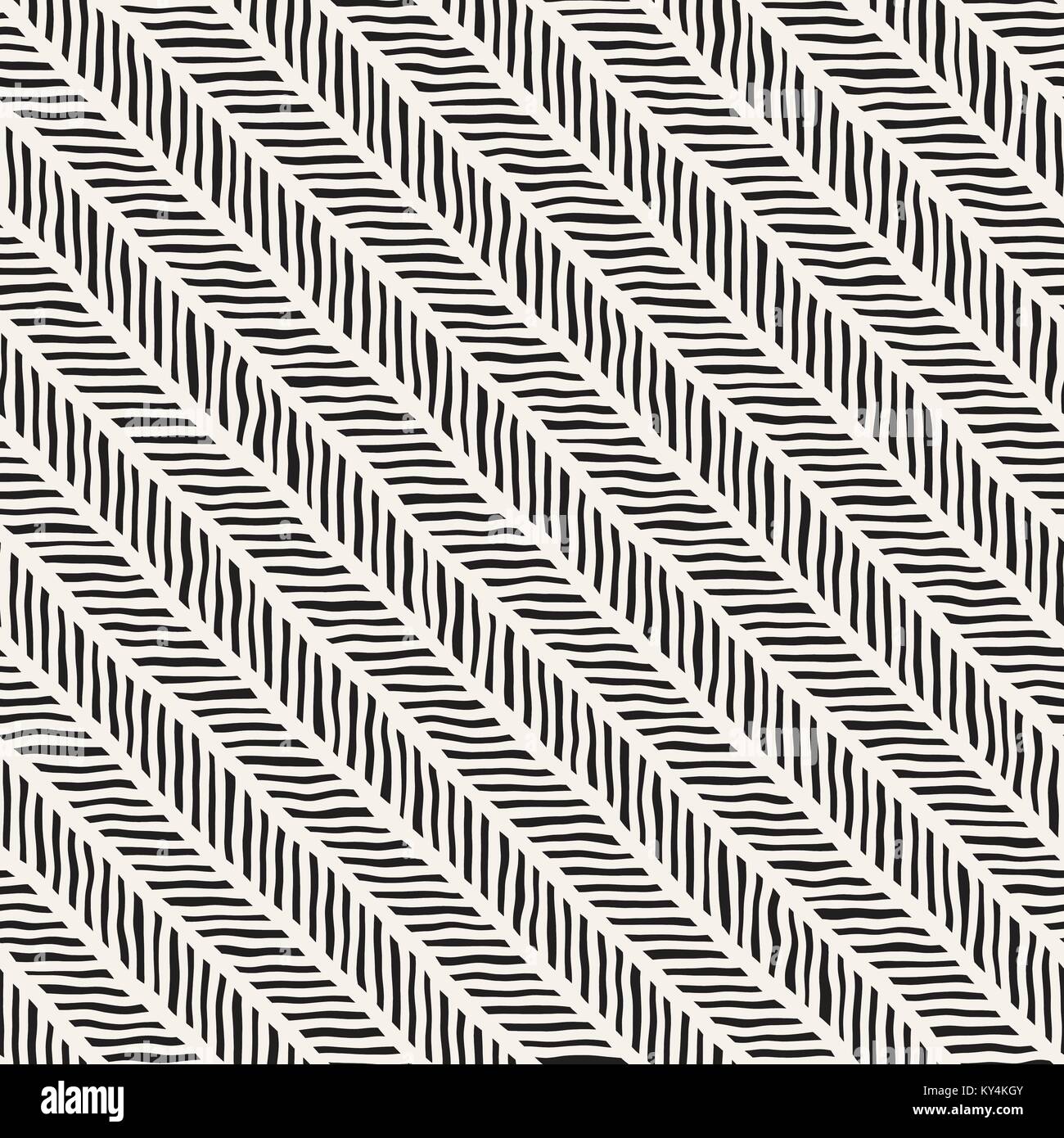 Seamless pattern with hand drawn brush strokes. Ink doodle grunge ...