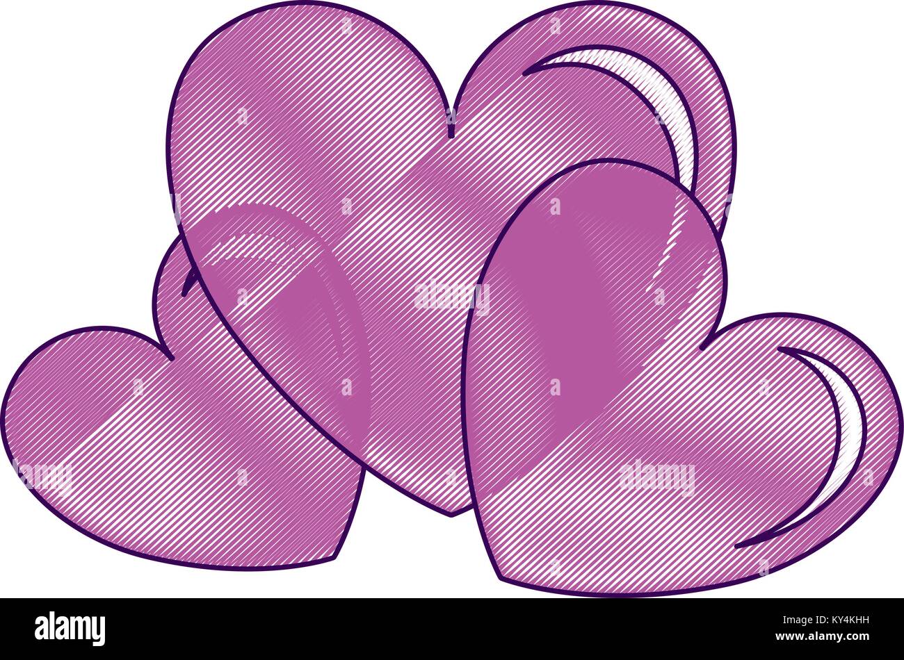 hearts love decorative pattern background vector illustration design ...