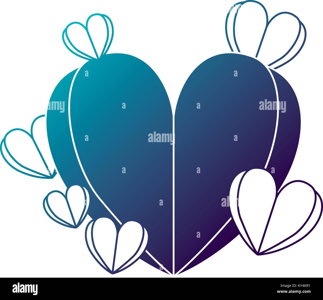 hearts love decorative pattern background vector illustration design ...