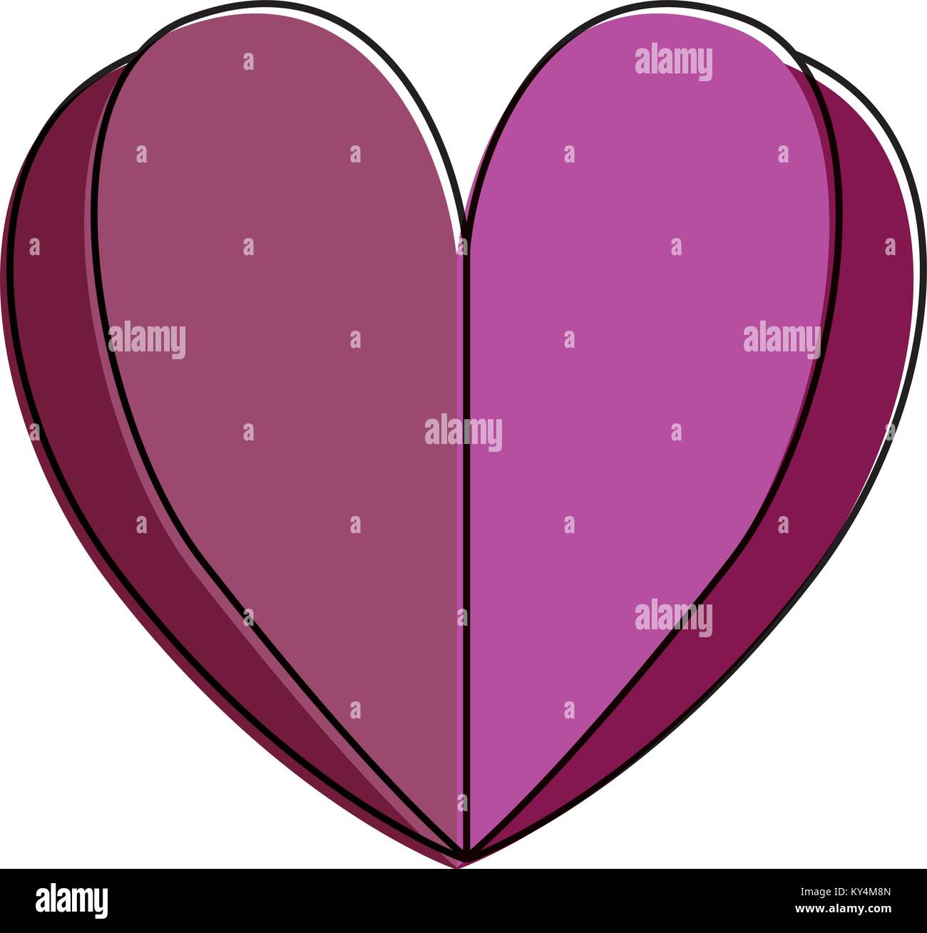 heart love silhouette decorative vector illustration design Stock ...