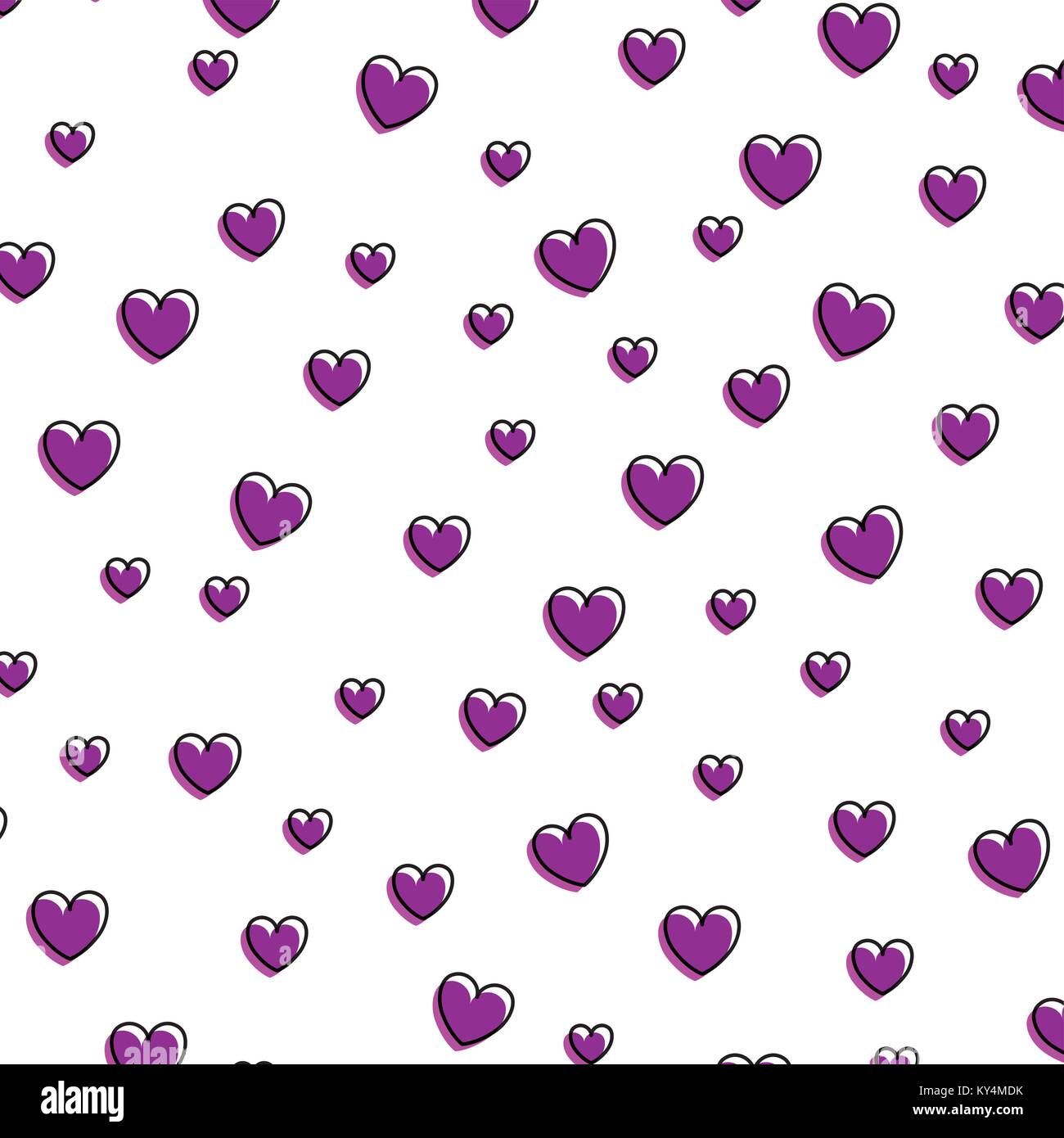 hearts love decorative pattern background vector illustration design ...