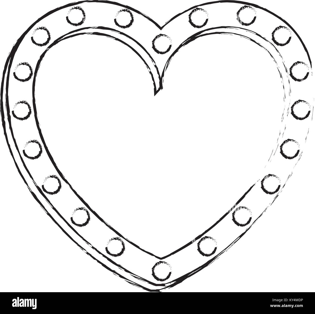 heart love silhouette decorative vector illustration design Stock ...