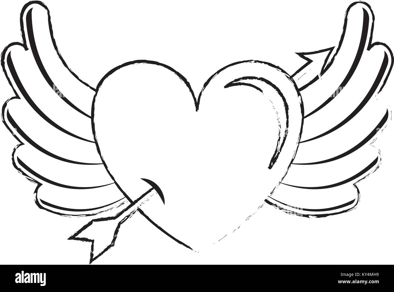 Featured image of post Love Drawings Heart With Wings