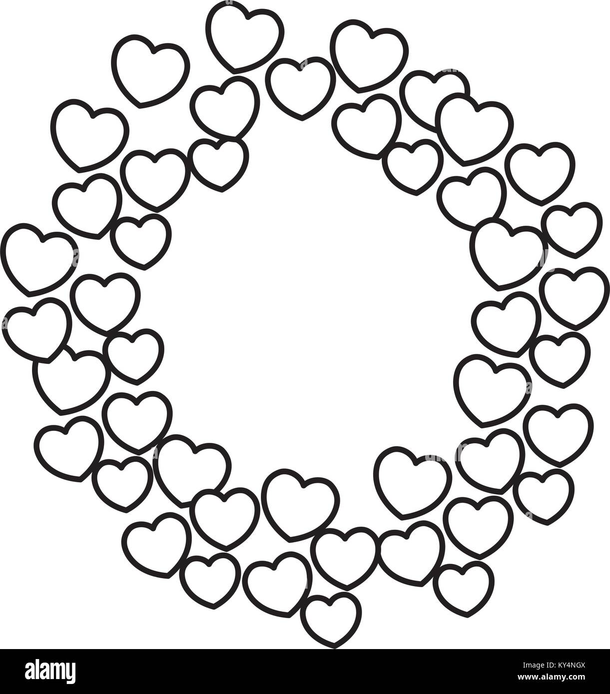 Hearts and love frame Stock Vector Image & Art - Alamy