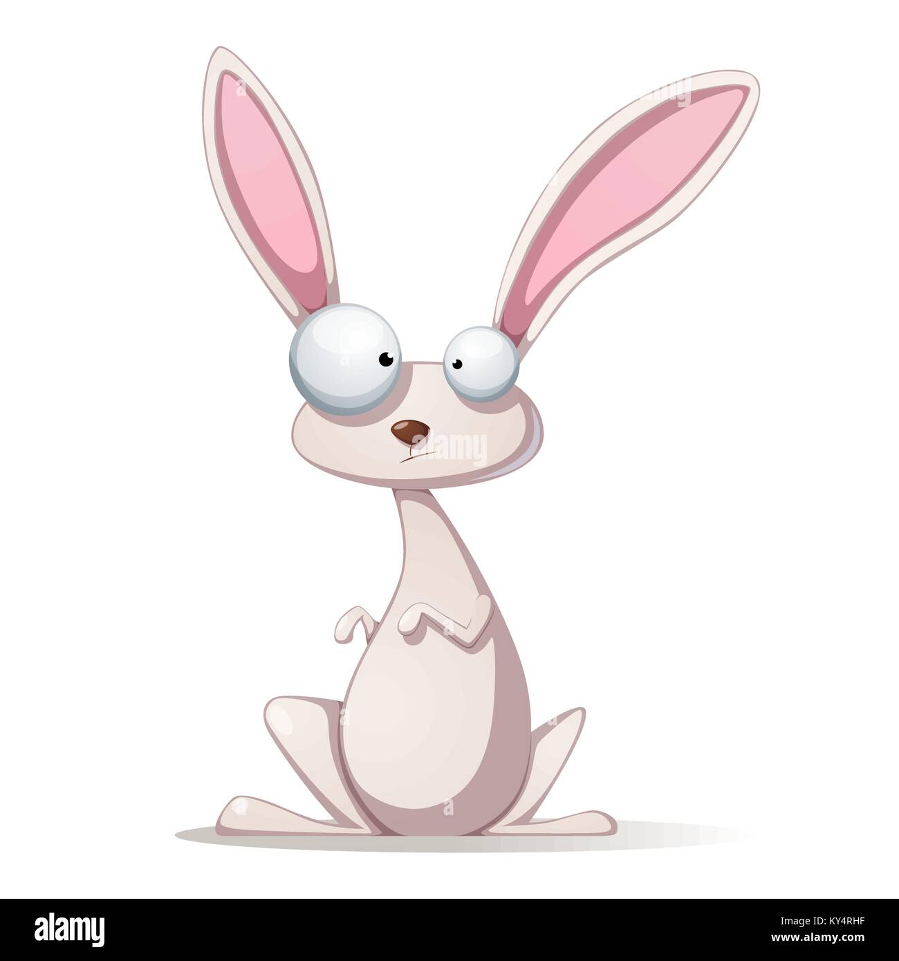 Funny, cartoon, rabbit illustration Stock Vector Image & Art - Alamy