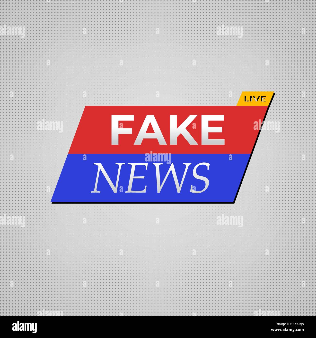 Fake News Banner. Hoax Information Splash Screen Illustration Stock ...