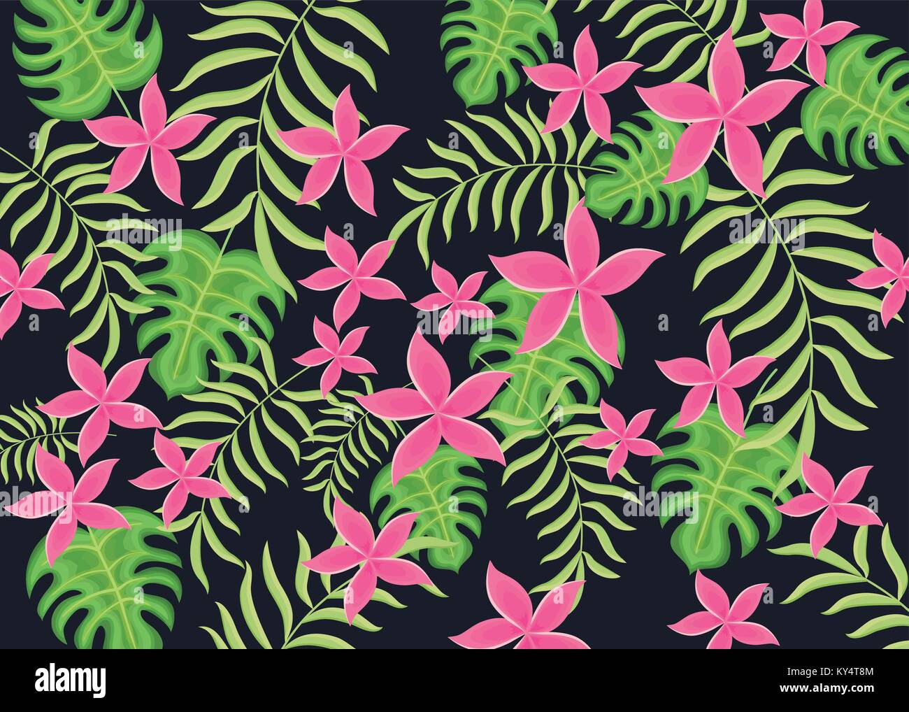 seamless pattern tropical flower background Stock Vector Image & Art ...