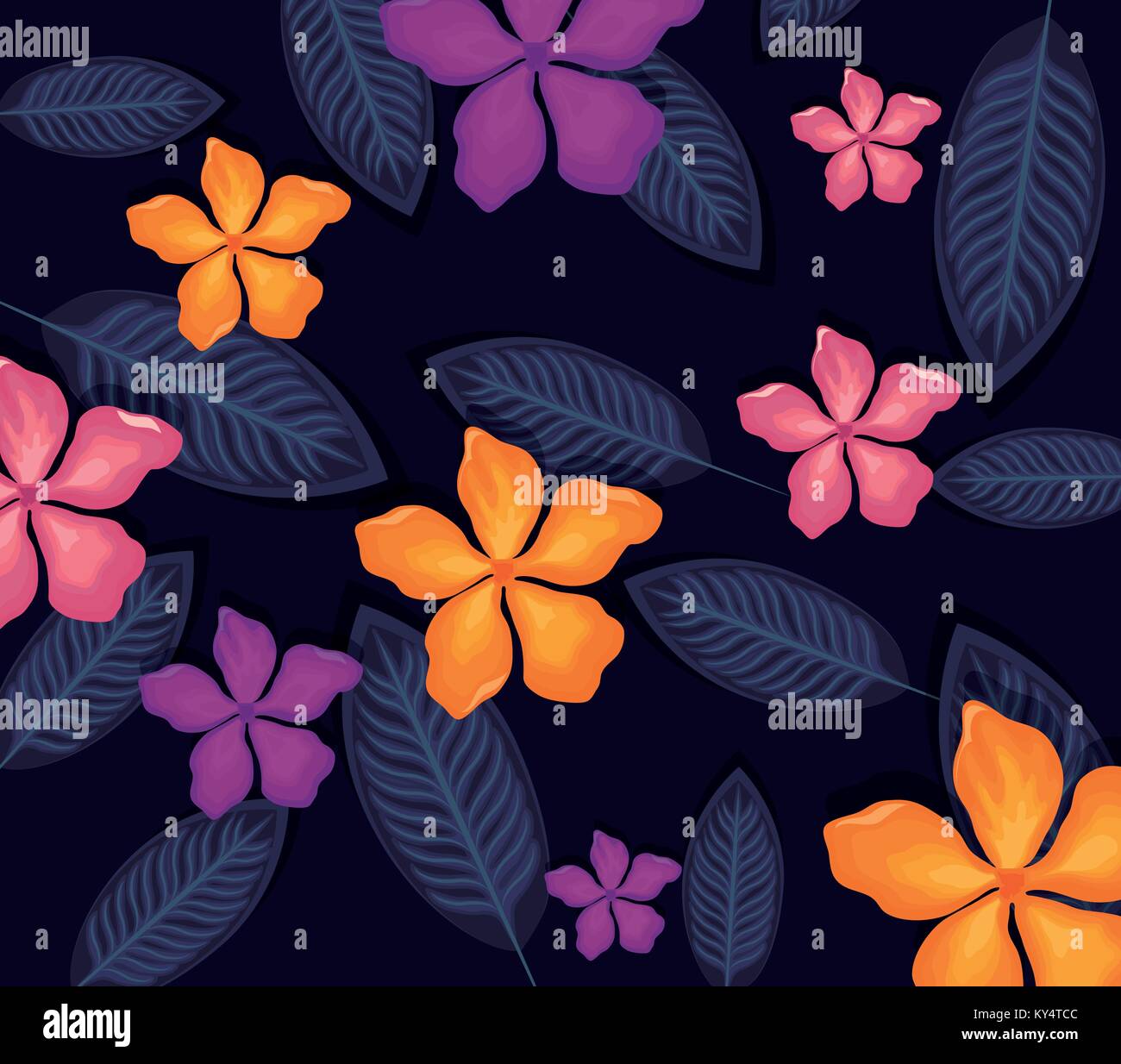 seamless pattern tropical flower background Stock Vector Image & Art ...