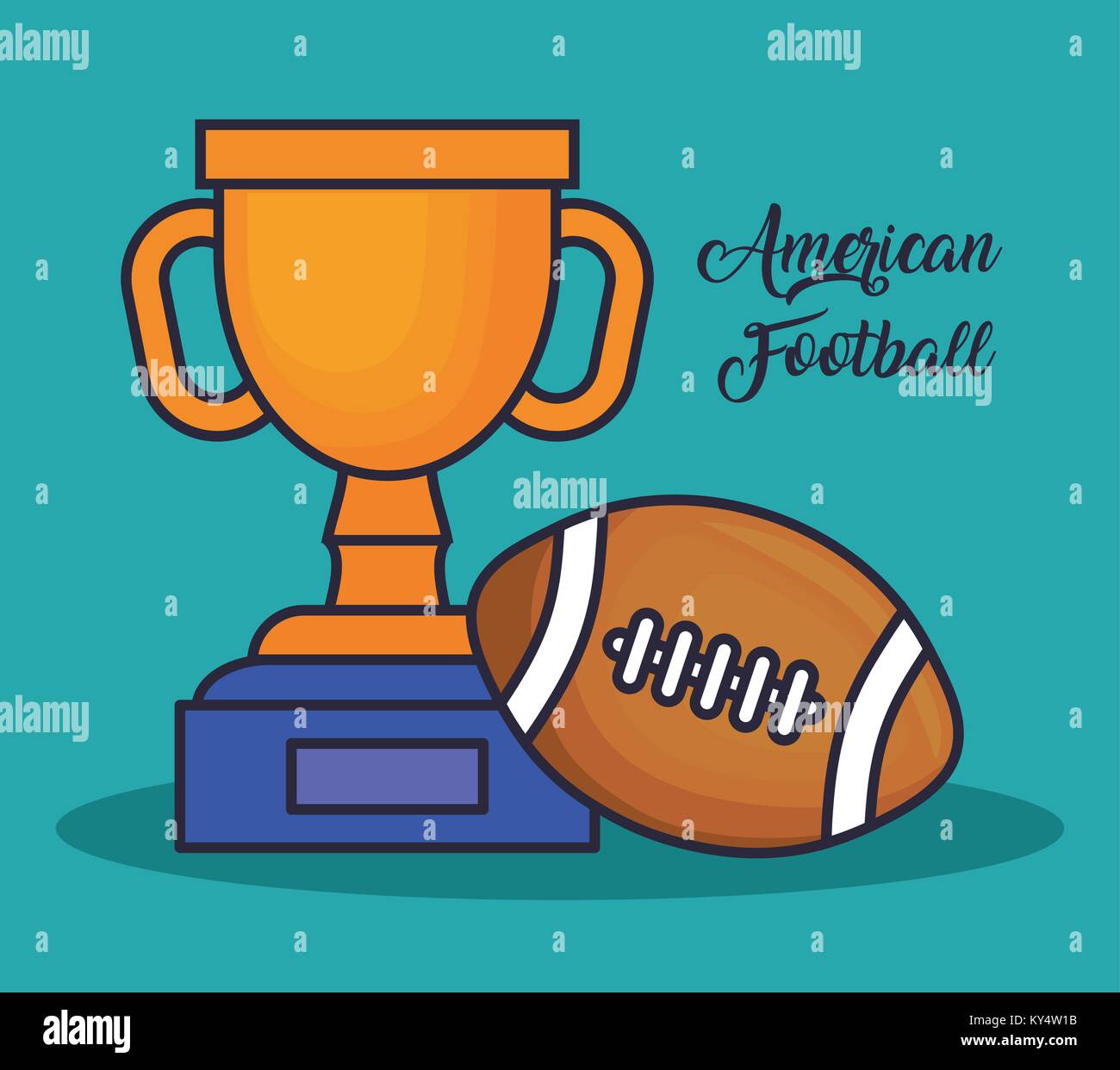 National Football Conference – NFC, professional american football club,  silhouette of NFL trophy, logo of the club in background Stock Photo - Alamy