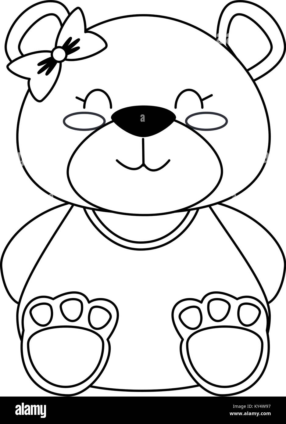 cute bear teddy female Stock Vector Image & Art - Alamy