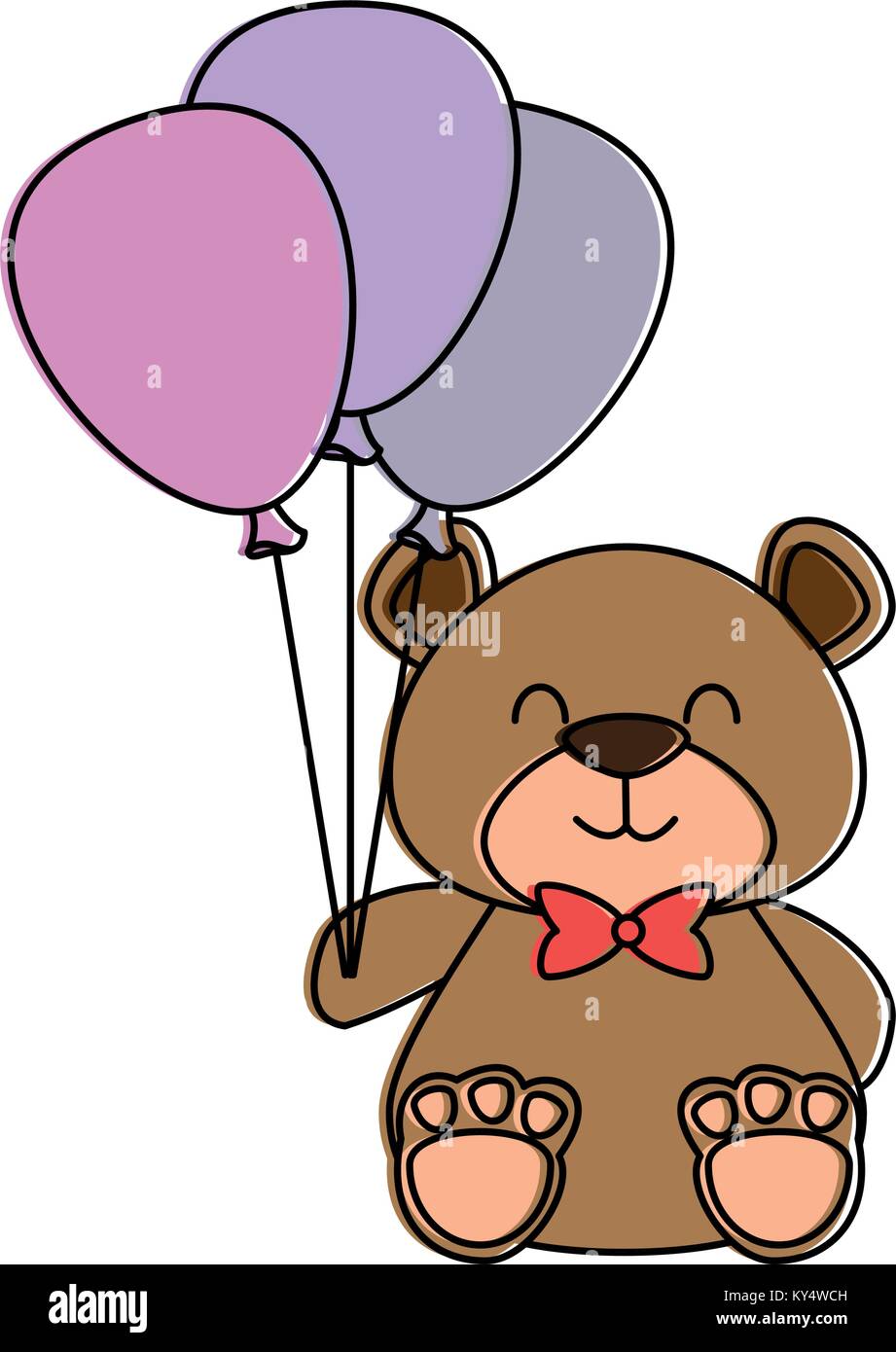 teddy with balloon