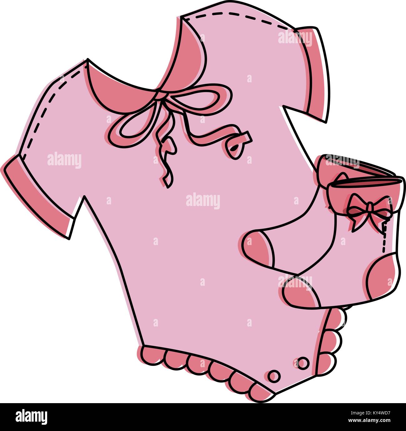cute baby dress with socks Stock Vector Image & Art - Alamy