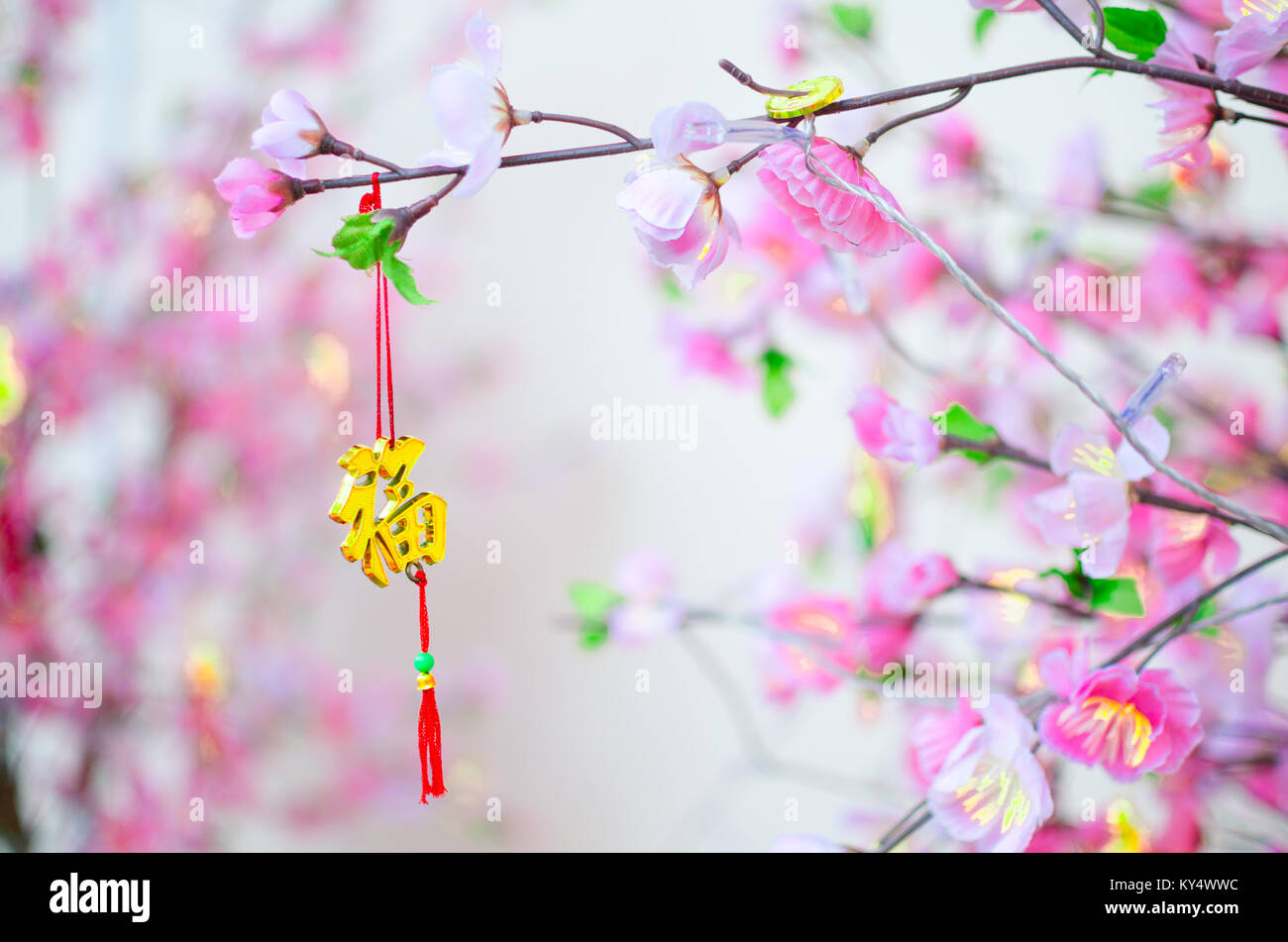 Prosperity. The character Fú (福）meaning 'fortune' or 'good luck'. Very common decoration during Chinese New Year. Stock Photo