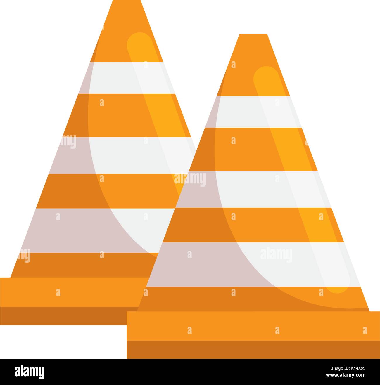 construction cones isolated icon vector illustration design Stock ...
