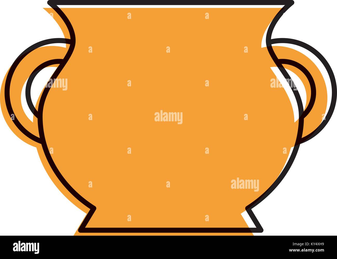 ceramic pot handle empty icon Stock Vector