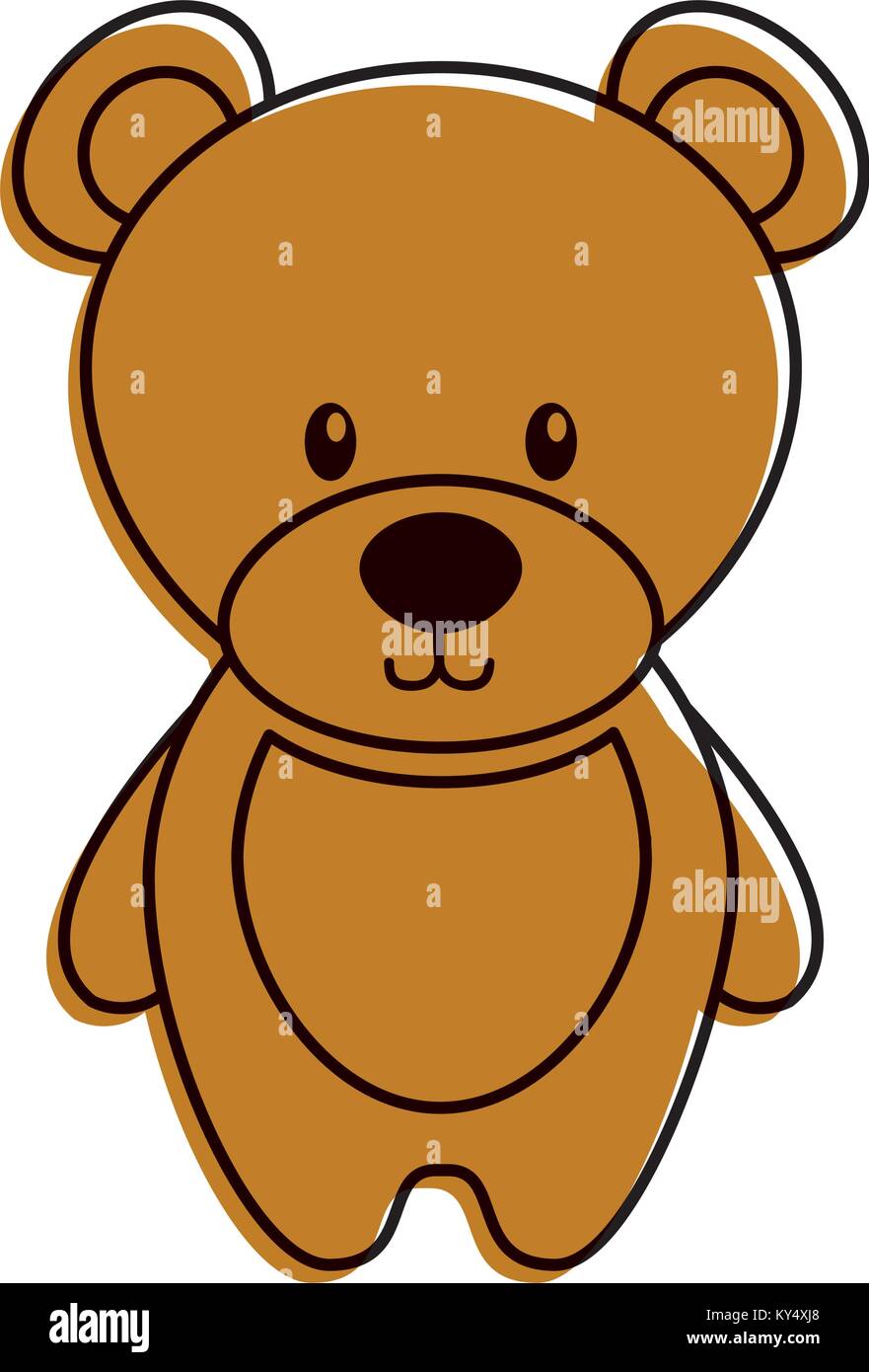 cute teddy bear toy adorable icon Stock Vector Image & Art - Alamy