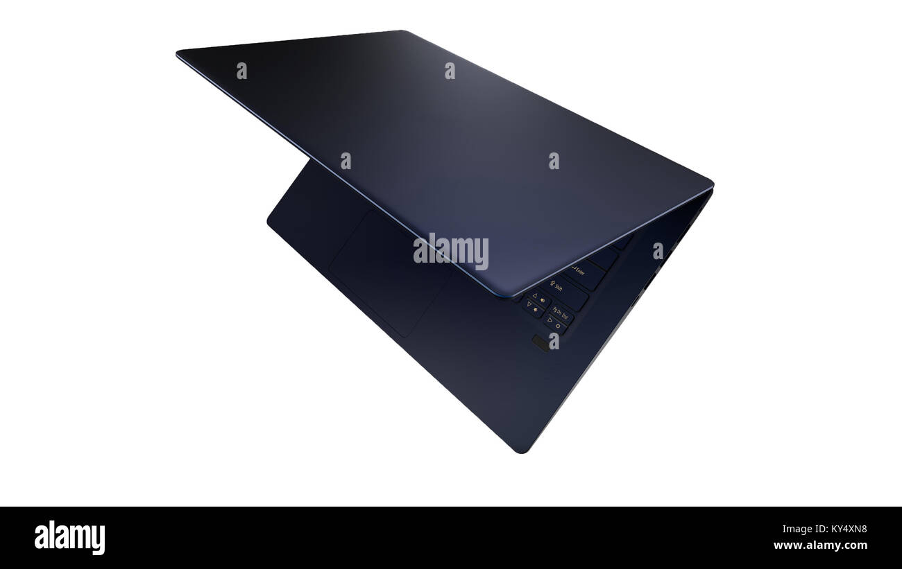 Laptop computer isolated on white background Stock Photo - Alamy