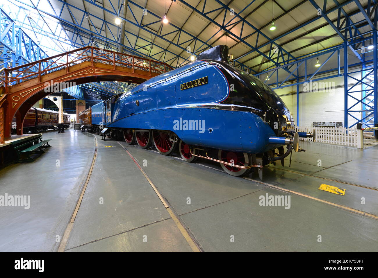 Mallard the record breaking locomotive Stock Photo