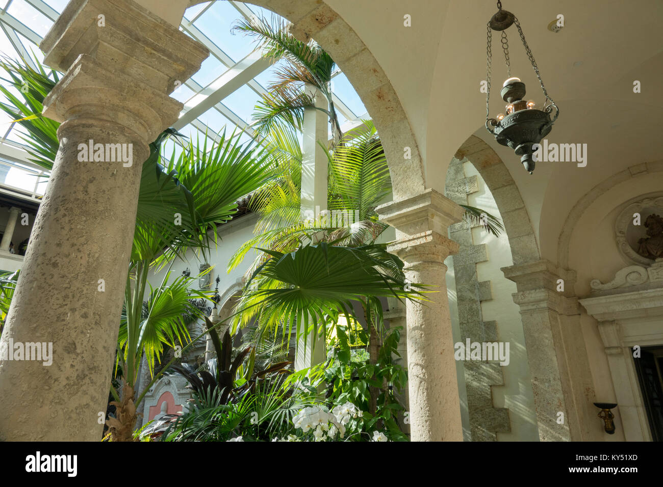 Architecture at Vizcaya Museum & Gardens Stock Photo