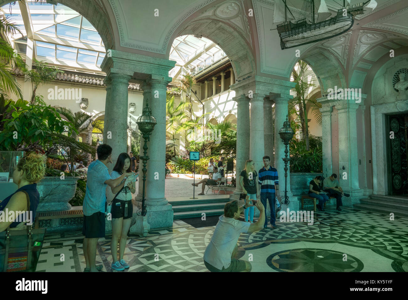 Vizcaya Museum Gardens at Coconut Grove, Florida Stock Photo