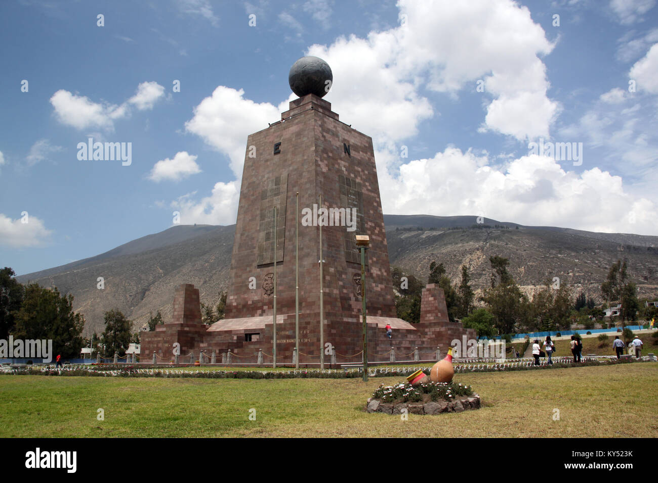 Monument of ecuator Mitad del Mundo near Quito, Ecuador Stock Photo Alamy