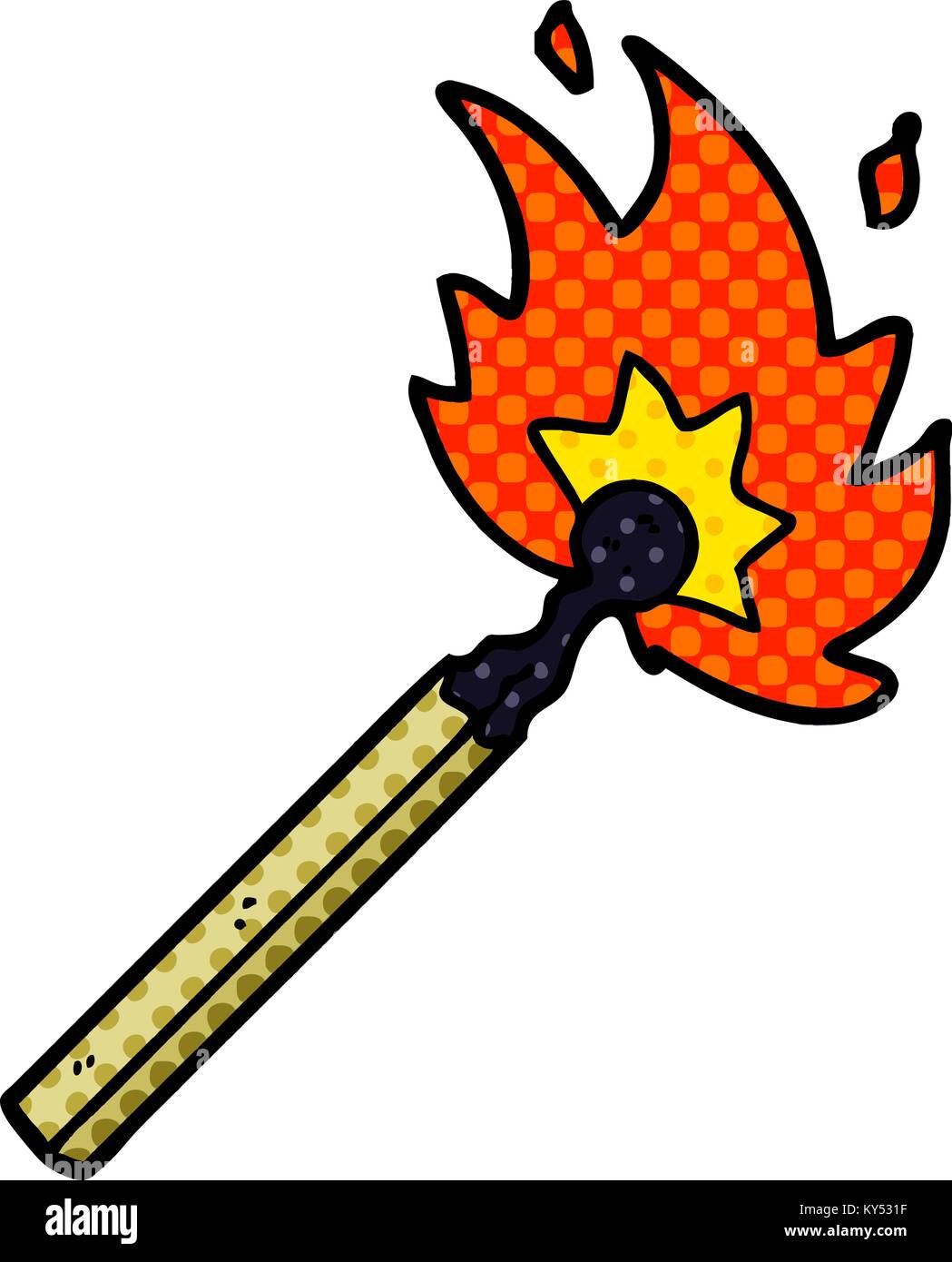 cartoon burning match Stock Vector Image & Art Alamy