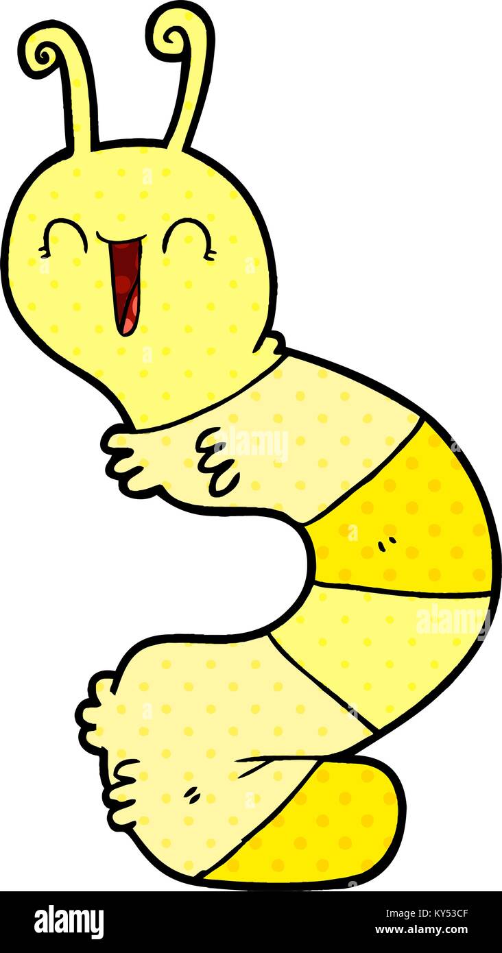 cartoon happy caterpillar Stock Vector Image & Art - Alamy