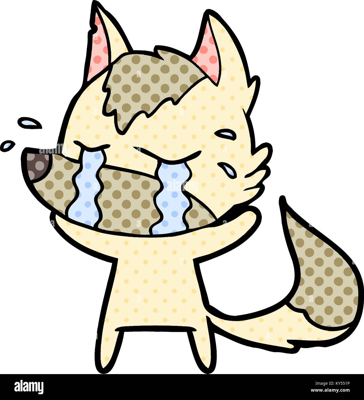 cartoon crying wolf Stock Vector Image & Art Alamy