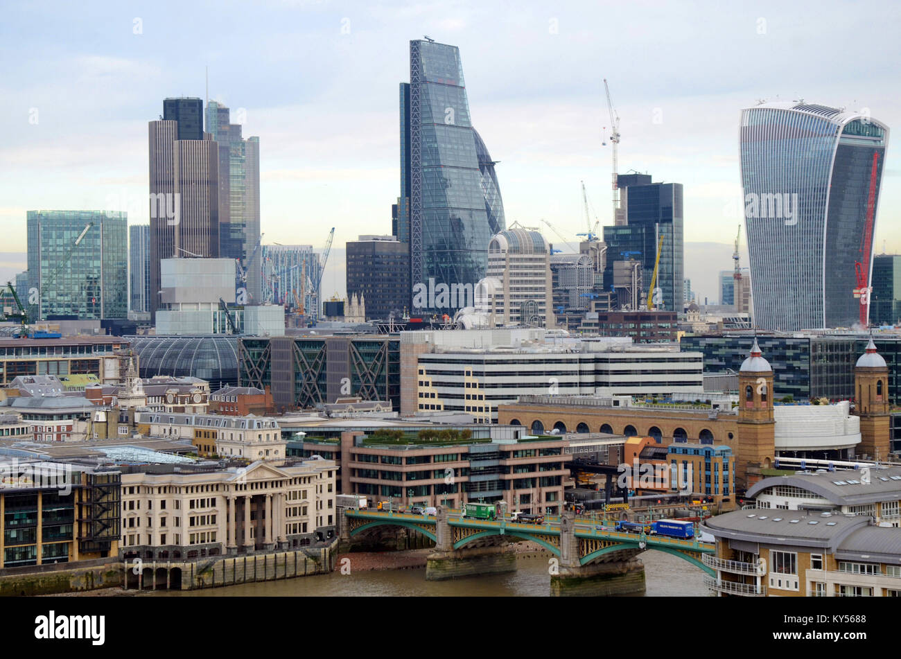 London, UK, 08/11/2016 London skyline view taken from Tate Modern art ...