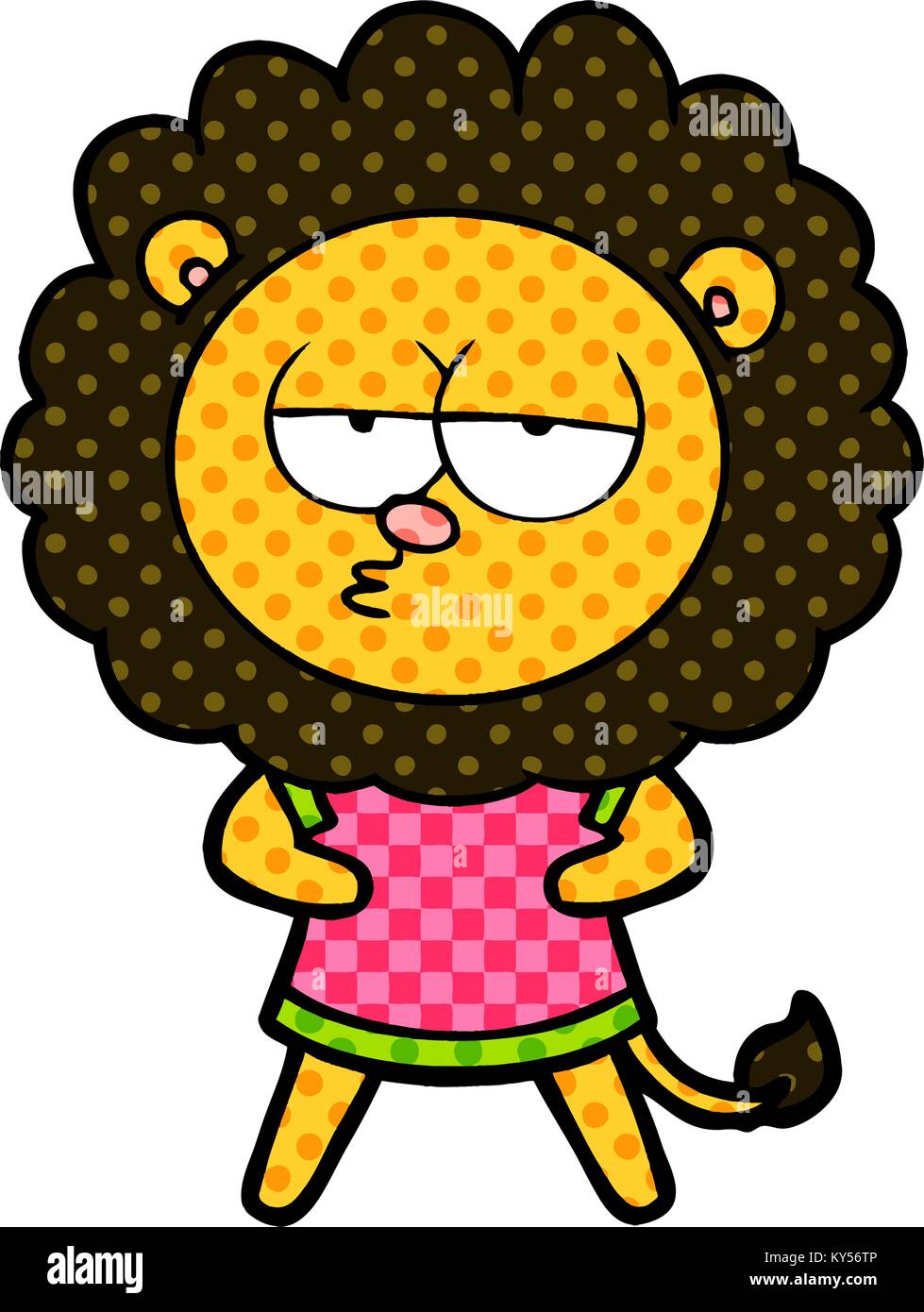 cartoon bored lion Stock Vector Image & Art - Alamy