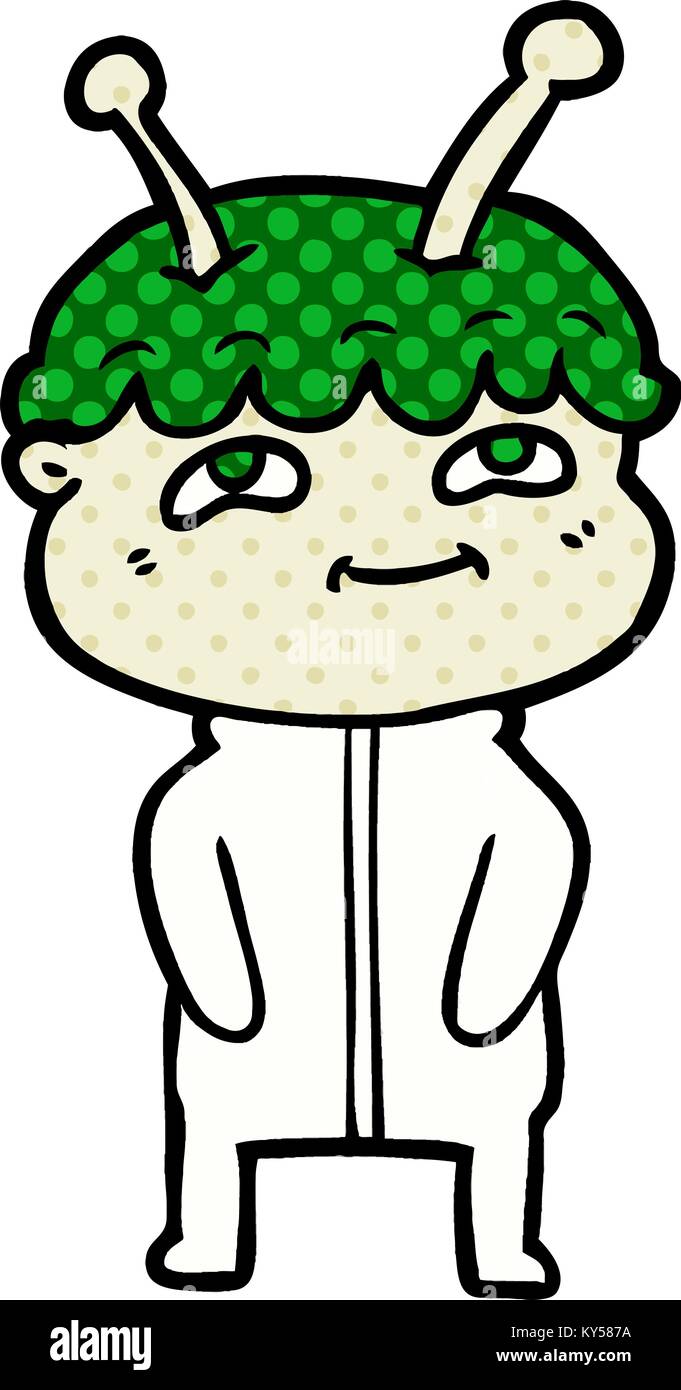 friendly cartoon spaceman Stock Vector Image & Art - Alamy